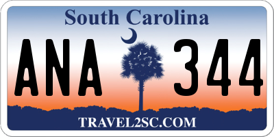 SC license plate ANA344