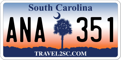 SC license plate ANA351