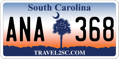 SC license plate ANA368
