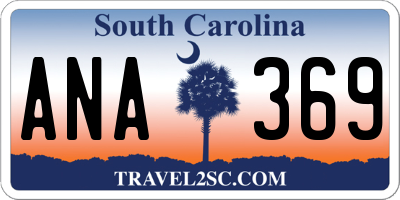 SC license plate ANA369