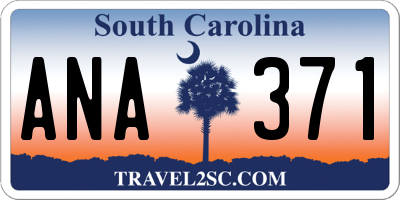 SC license plate ANA371