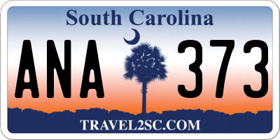 SC license plate ANA373