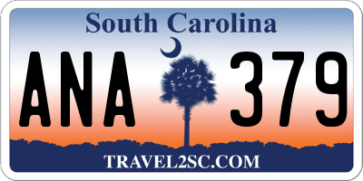 SC license plate ANA379