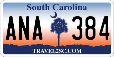 SC license plate ANA384