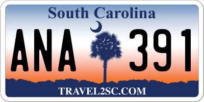 SC license plate ANA391