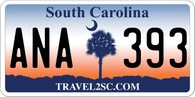 SC license plate ANA393