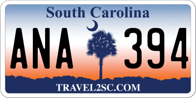 SC license plate ANA394