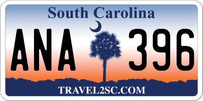 SC license plate ANA396