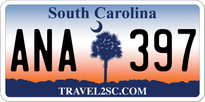 SC license plate ANA397