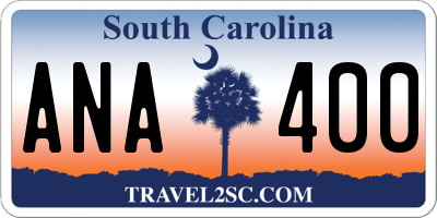 SC license plate ANA400