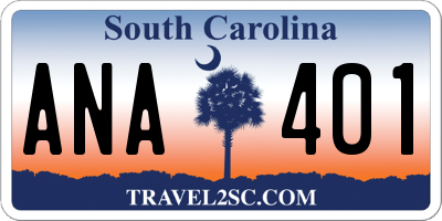 SC license plate ANA401
