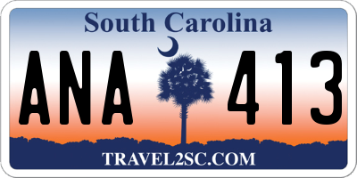 SC license plate ANA413