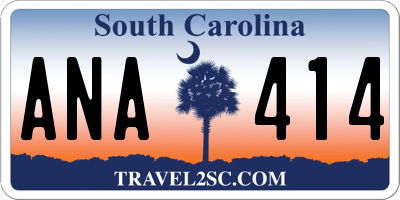 SC license plate ANA414