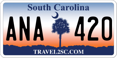 SC license plate ANA420