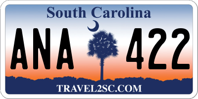 SC license plate ANA422