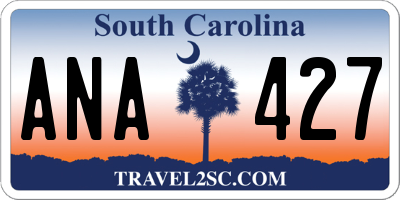SC license plate ANA427
