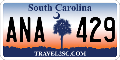 SC license plate ANA429
