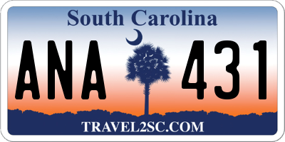 SC license plate ANA431