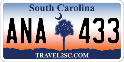 SC license plate ANA433