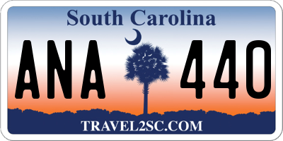 SC license plate ANA440