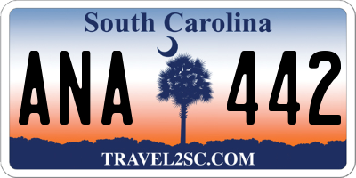 SC license plate ANA442