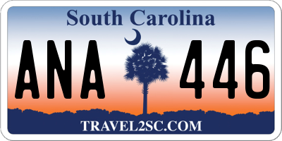 SC license plate ANA446