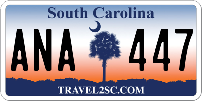SC license plate ANA447