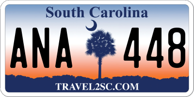 SC license plate ANA448
