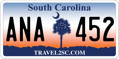 SC license plate ANA452