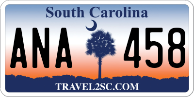 SC license plate ANA458