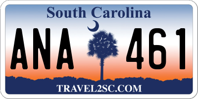 SC license plate ANA461