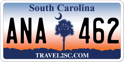 SC license plate ANA462