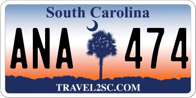 SC license plate ANA474