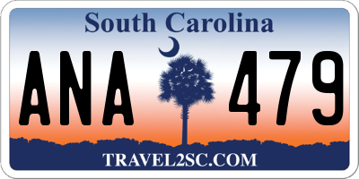 SC license plate ANA479