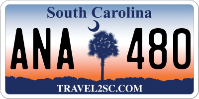 SC license plate ANA480