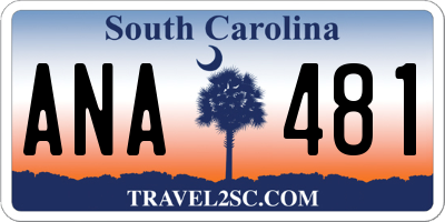 SC license plate ANA481
