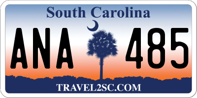 SC license plate ANA485