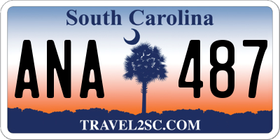 SC license plate ANA487