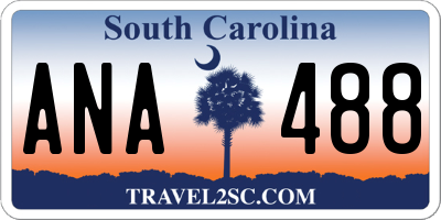 SC license plate ANA488