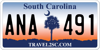 SC license plate ANA491