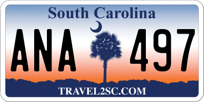 SC license plate ANA497