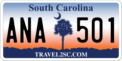SC license plate ANA501