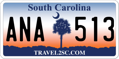 SC license plate ANA513