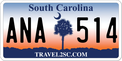 SC license plate ANA514