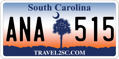 SC license plate ANA515