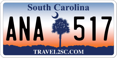 SC license plate ANA517