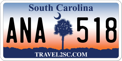 SC license plate ANA518