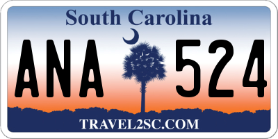 SC license plate ANA524