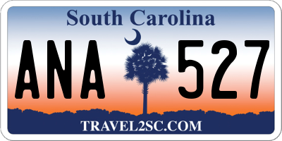SC license plate ANA527