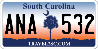 SC license plate ANA532